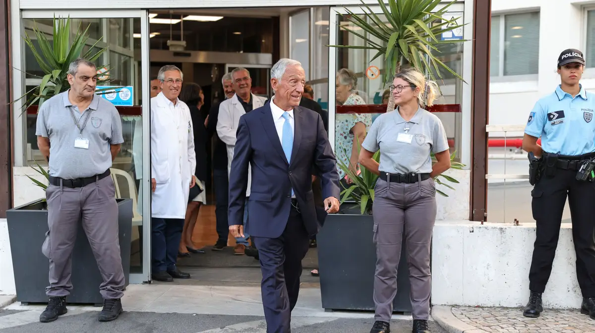 O Presidente da República, Marcelo Rebelo de Sousa depois de ter sido assistido após uma indisposição