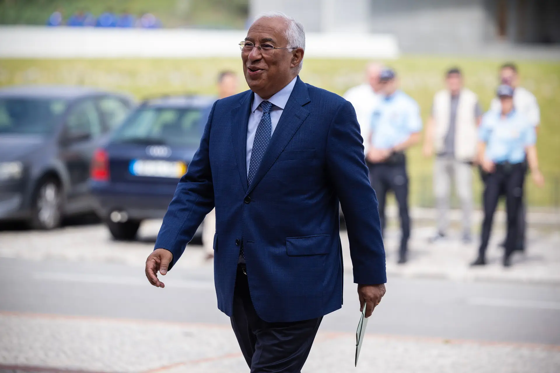 O primeiro-ministro António Costa à chegada para a reunião do Conselho de Ministros dedicado à temática da Ciência, em Aveiro