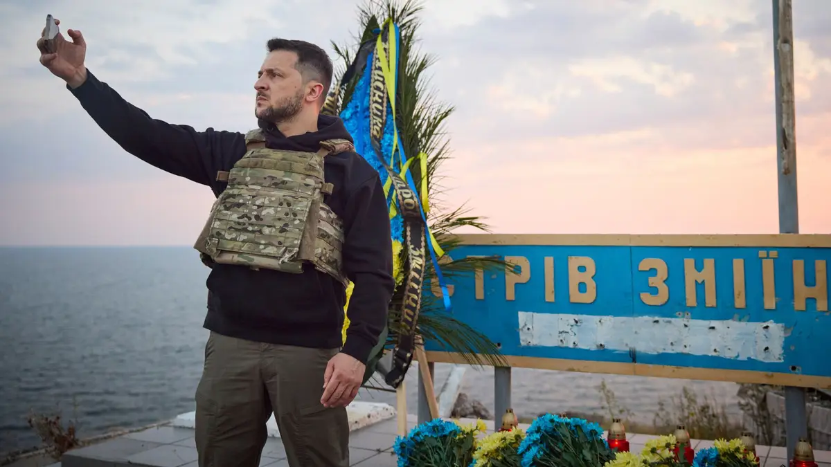 O Presidente da Ucrânia Volodymyr Zelensky