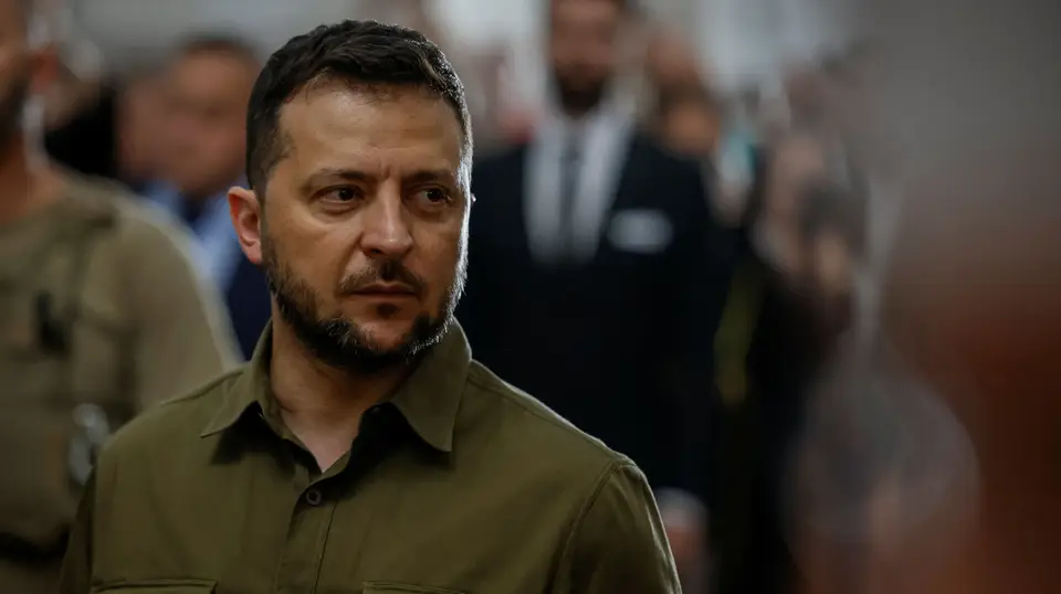 O Presidente da Ucrânia, Volodymyr Zelensky