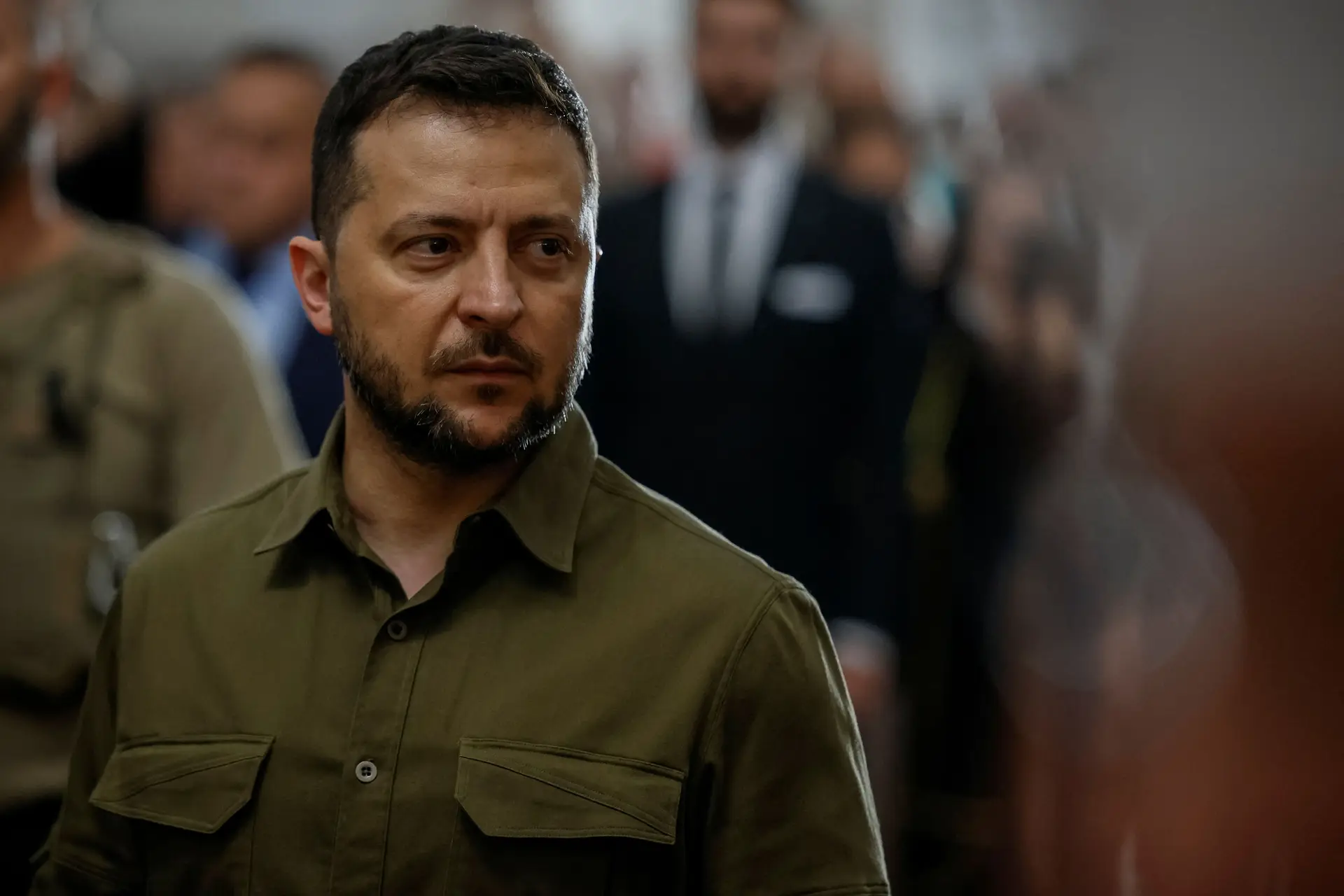 O Presidente da Ucrânia, Volodymyr Zelensky
