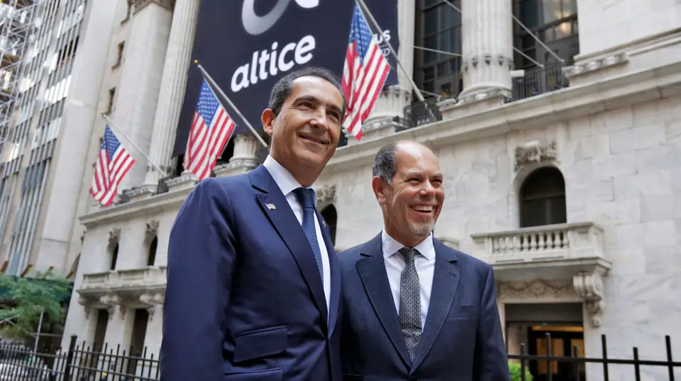 Armando Pereira (à esquerda), cofundador da Altice, com Patrick Drahi, fundador da empresa de telecomunicações