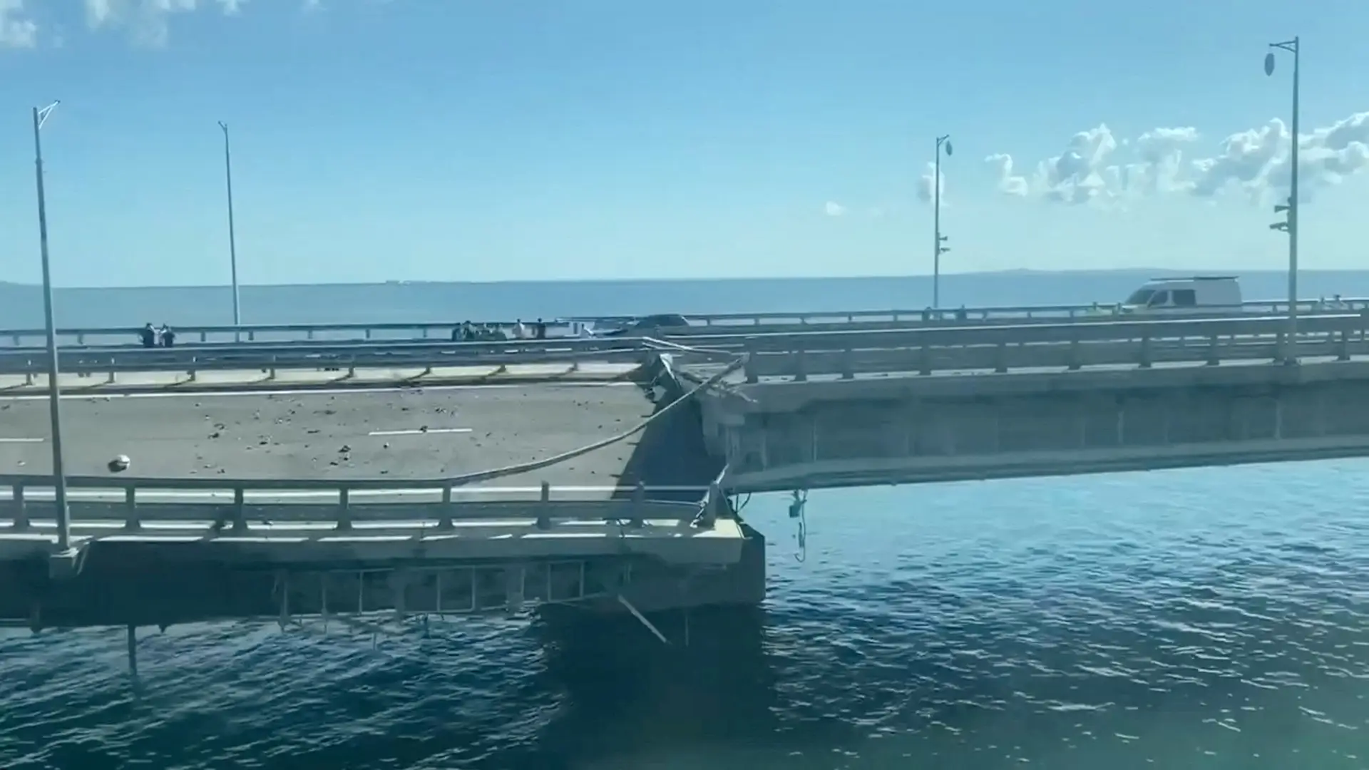 Imagem retirada de um vídeo divulgado em 17 de julho de 2023 pela Сrimea24tv.