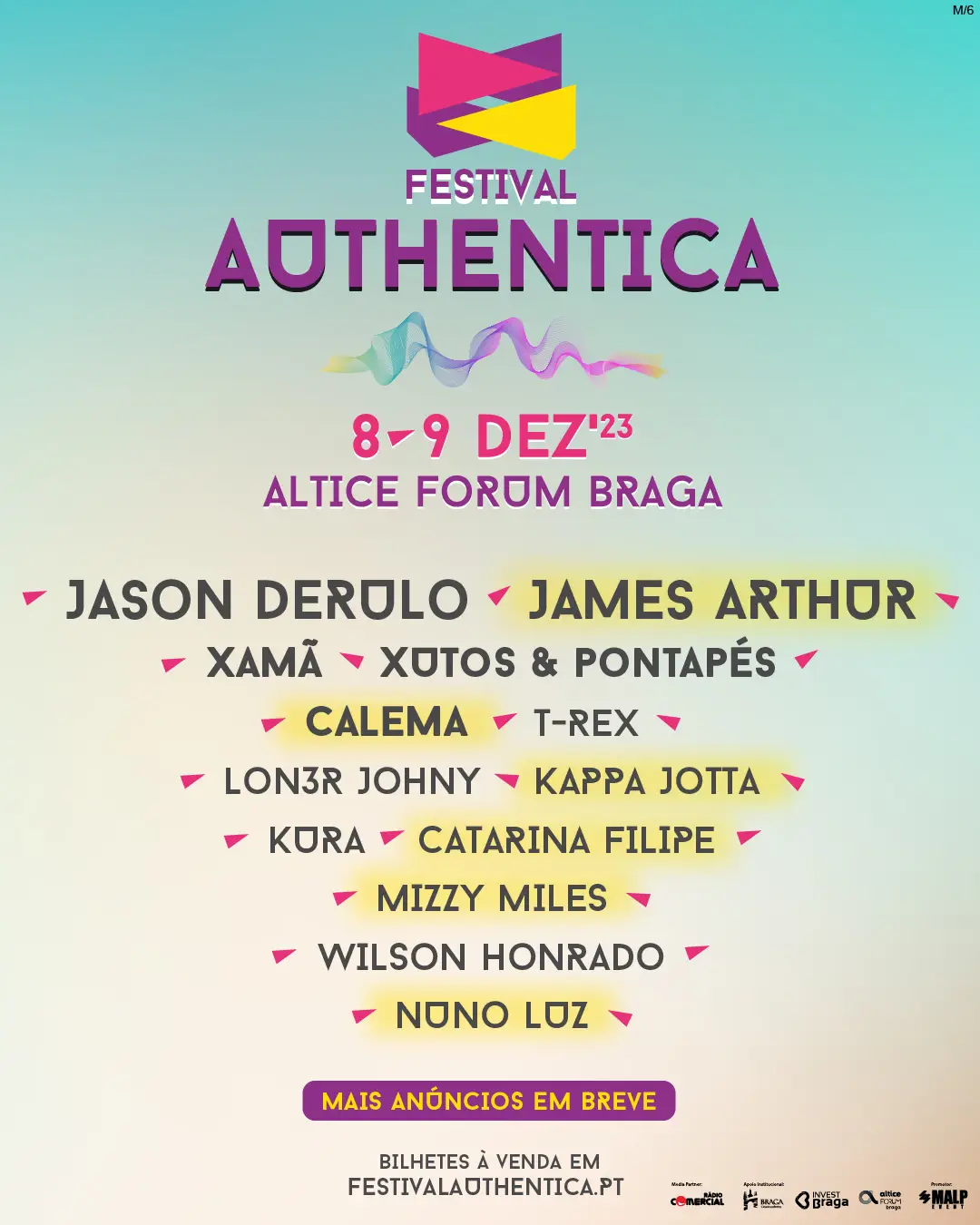 James Arthur é cabeça de cartaz do segundo dia do Festival Authentica em Braga