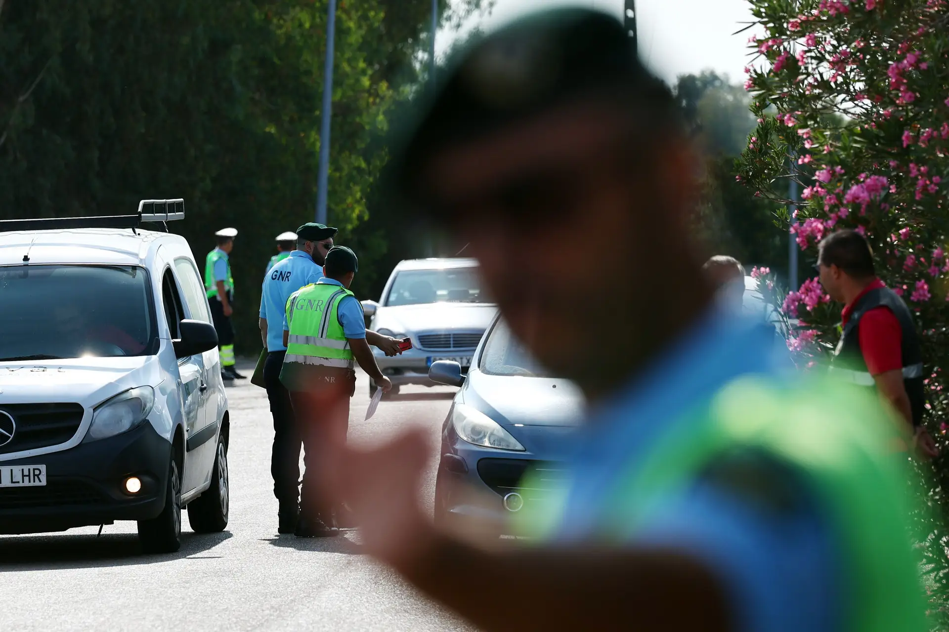 Controlo de fronteiras feito pela GNR, no âmbito da Jornada Mundial da Juventude.