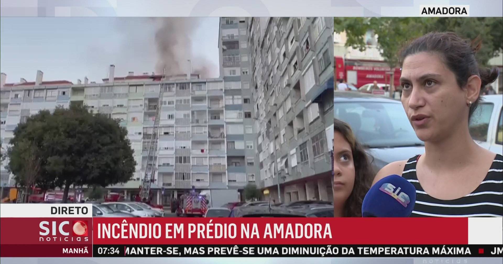 Fogo na Amadora: moradora só soube do incêndio quando foi avisada pelos ...