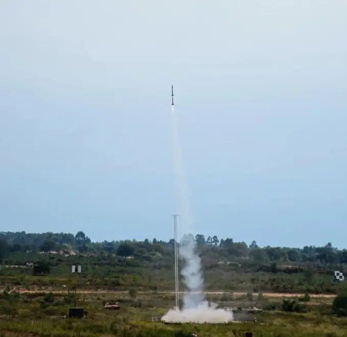 Lançamento foguetão no European Rocketry Challenge