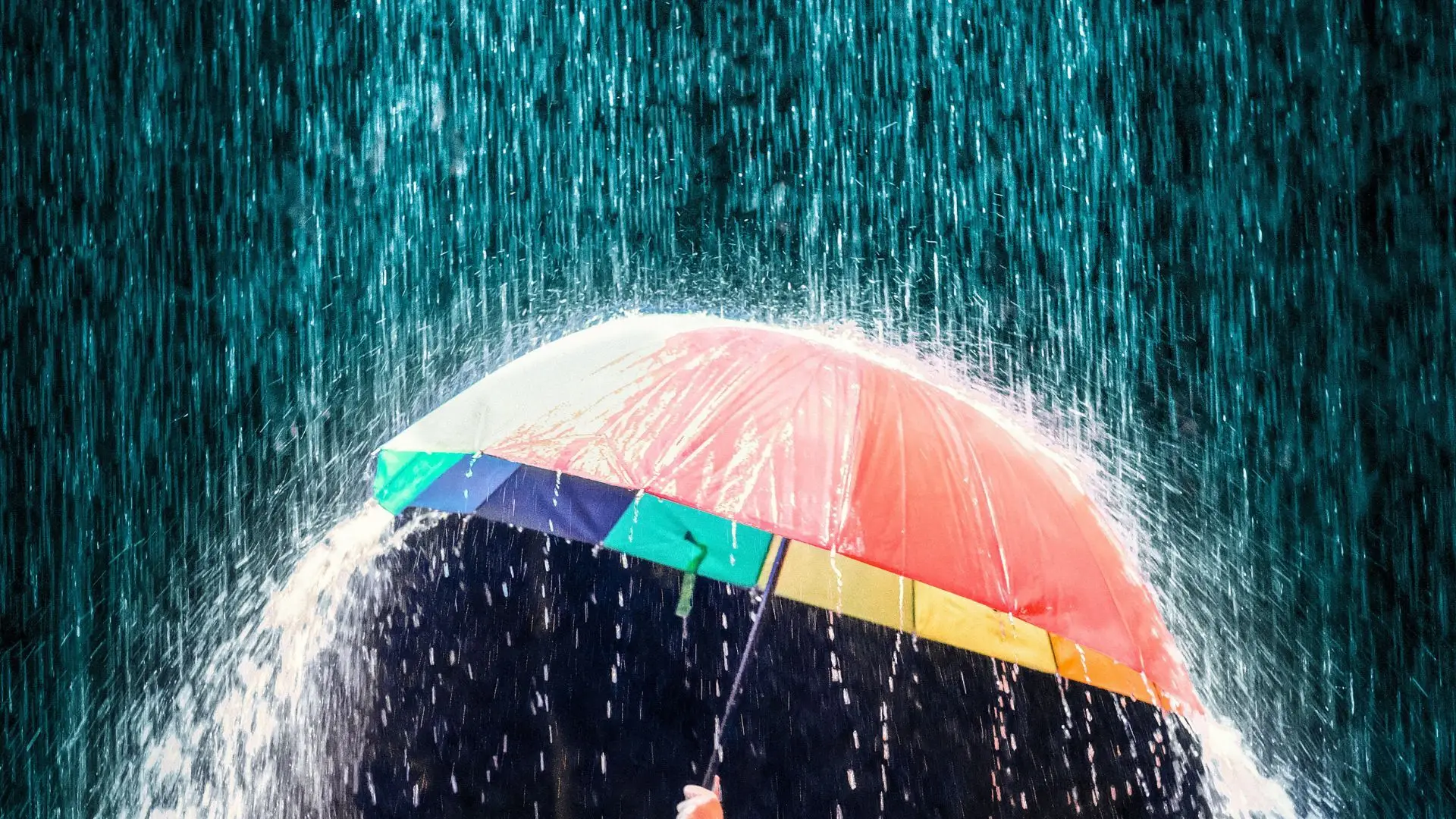 Mau tempo, chuva, guarda-chuva