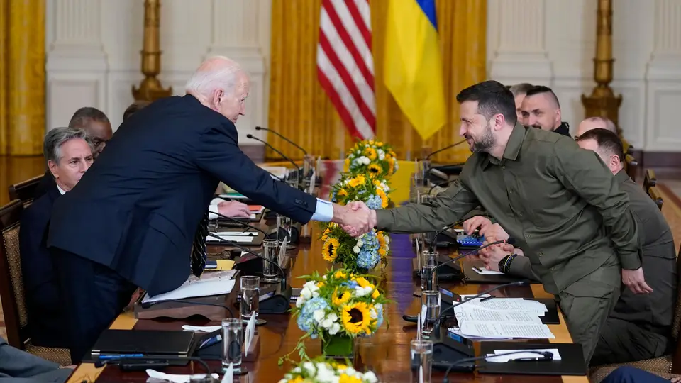 Joe Biden e Volodymyr Zelensky, eu reunião na Casa Branca