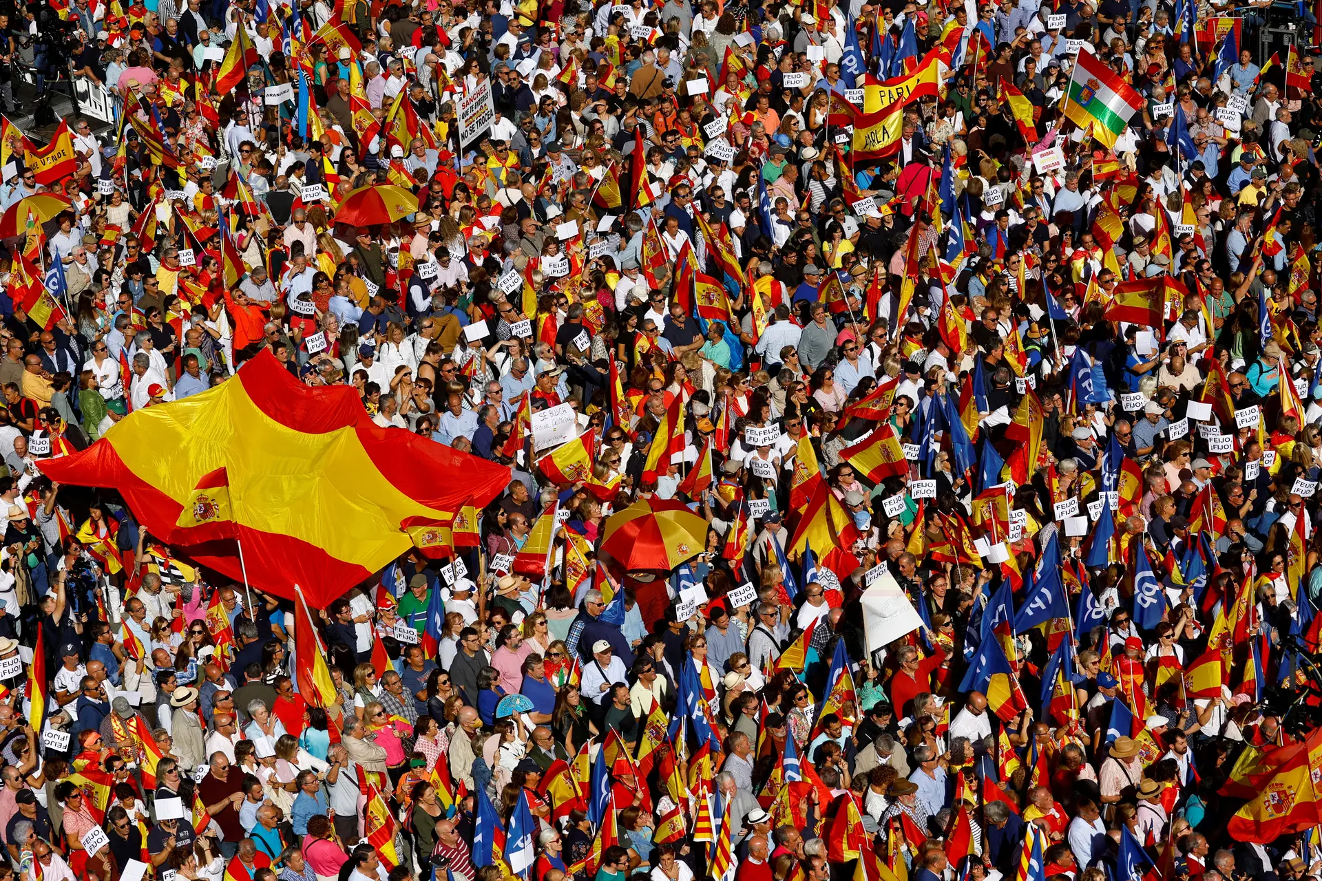 Manifestación en España convocada por el PP contra la amnistía de los separatistas