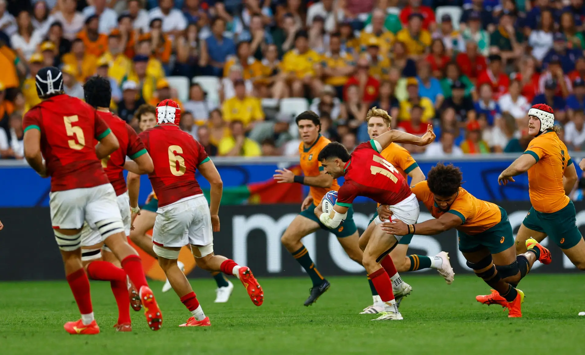 Mundial de râguebi: Portugal ainda esteve a vencer mas não conseguiu ultrapassar a Austrália