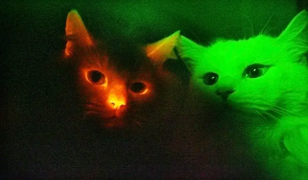 Sabia que os gatos podem brilhar no escuro? Estudo comprova-o