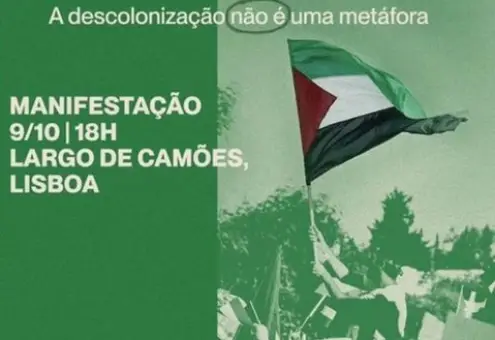 Marcada manifestação pela Palestina para esta segunda-feira em Lisboa