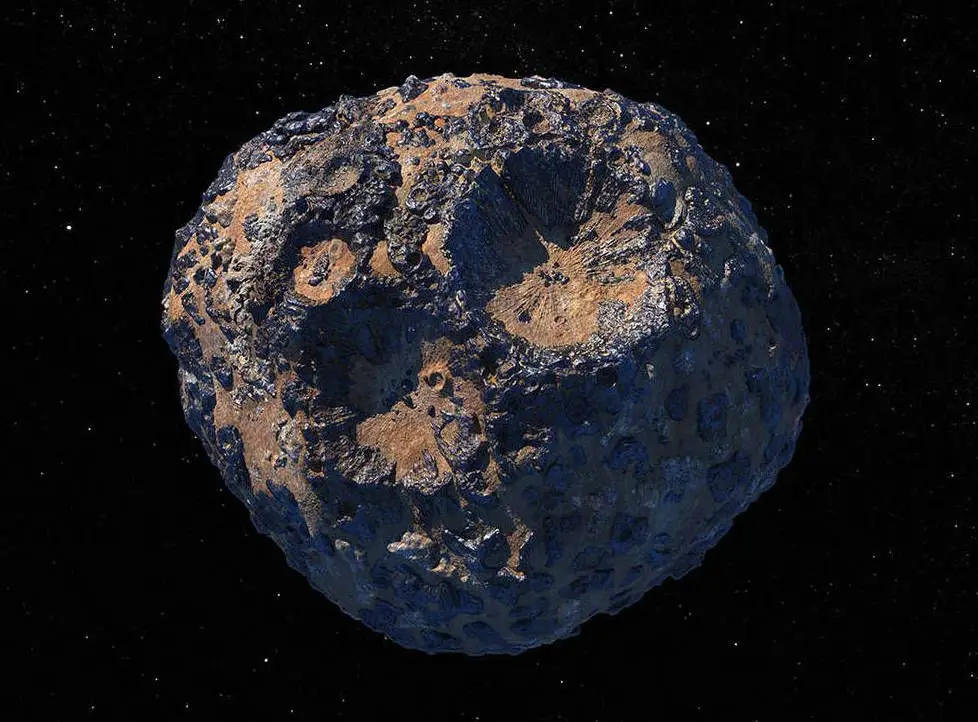 Ilustración de psique asteroide