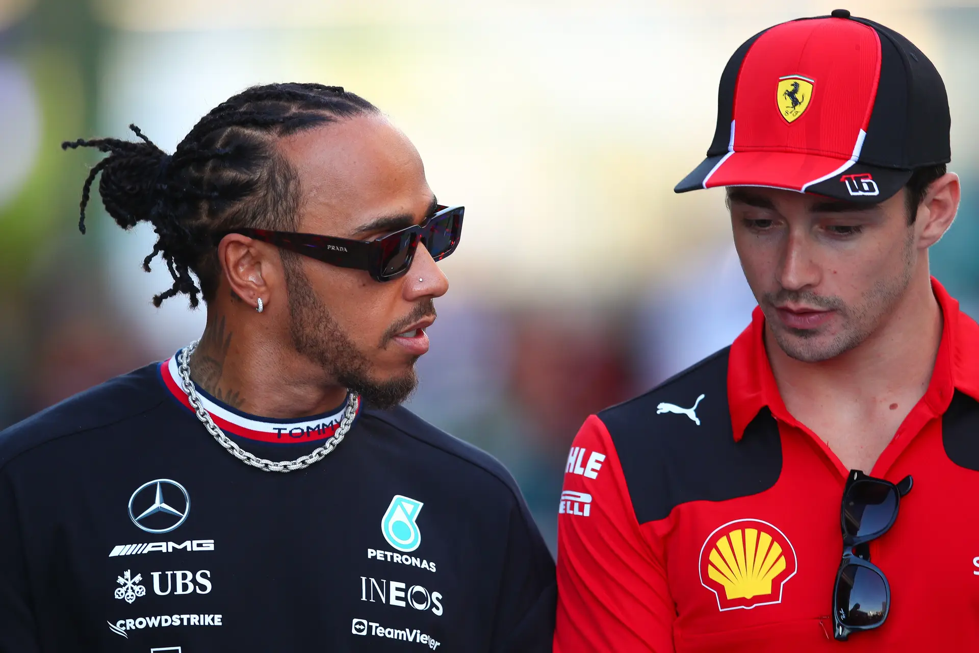Lewis Hamilton e Charles Leclerc