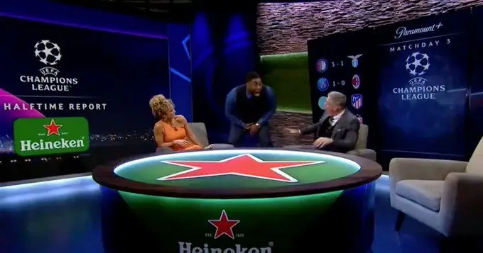 Quis imitar o festejo de Mbappé, mas acabou por rasgar as calças em direto na televisão