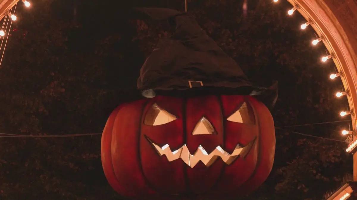 Abóbora de decoração de Halloween