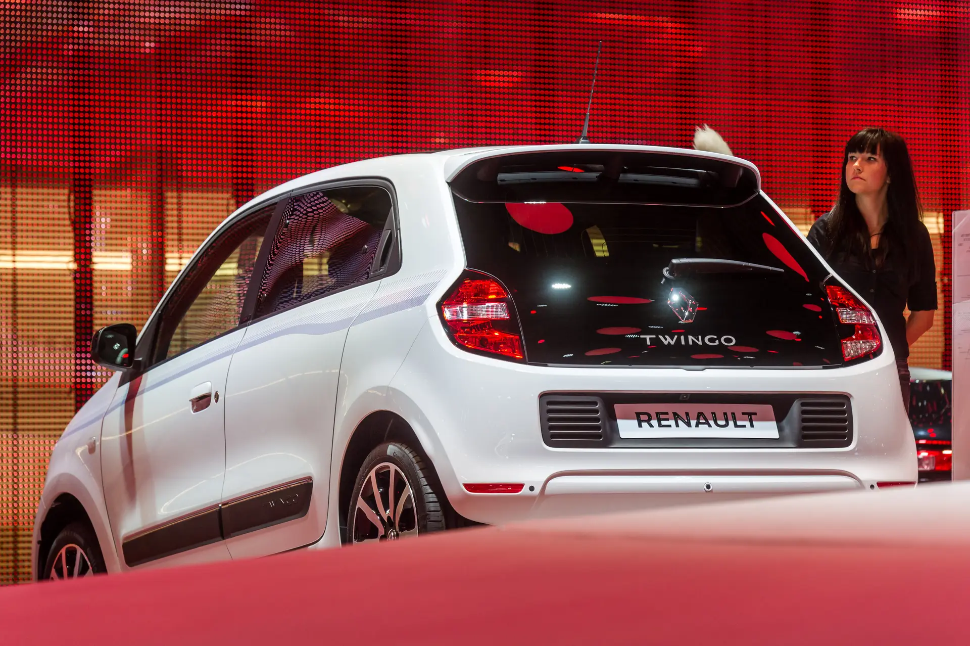 Modelo Renault Twingo numa exposição em Bruxelas, Bélgica