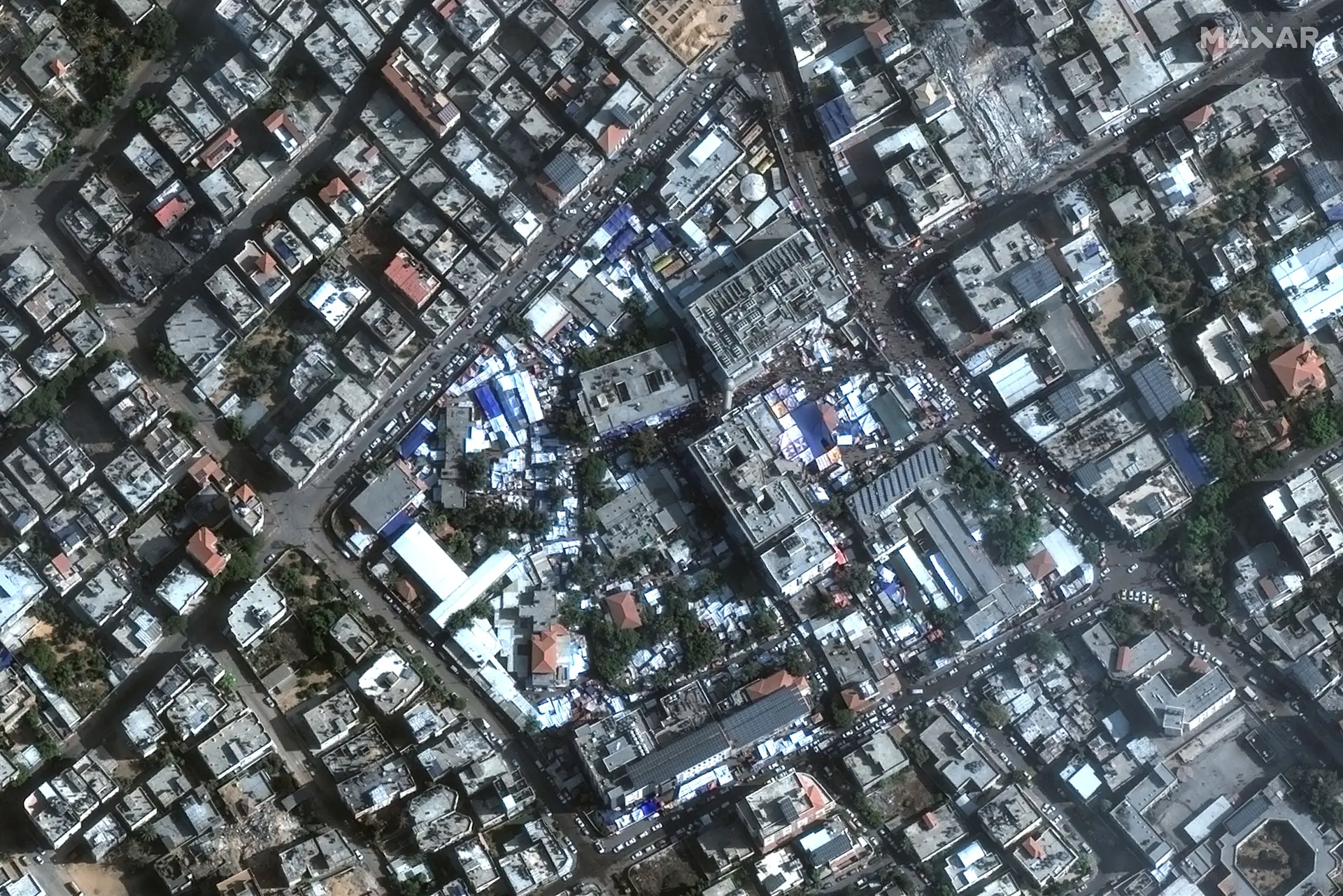 Imagem de satélite mostra o Hospital Al-Shifa