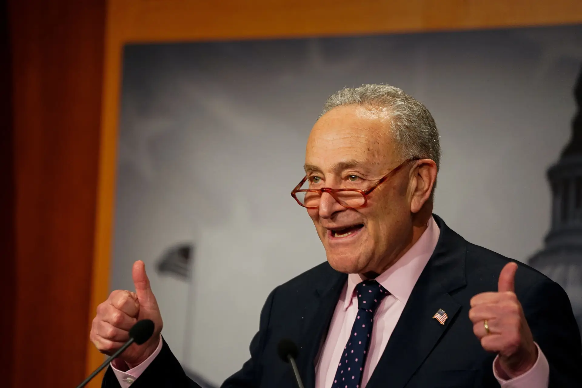 O líder da maioria democrata no Senado dos EUA, Chuck Schumer.