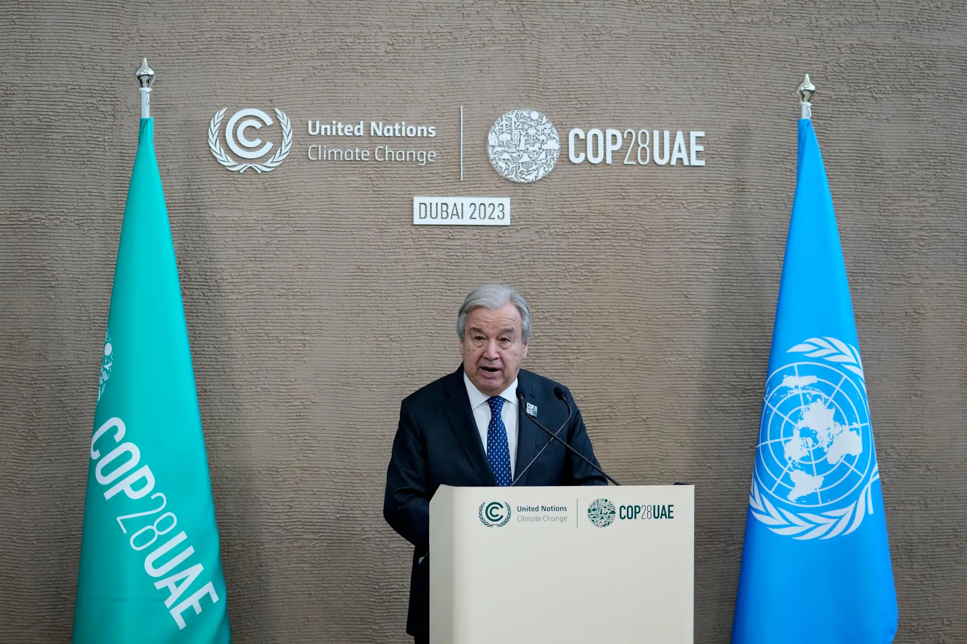 COP28: "Estamos numa corrida contra o tempo", alerta Guterres