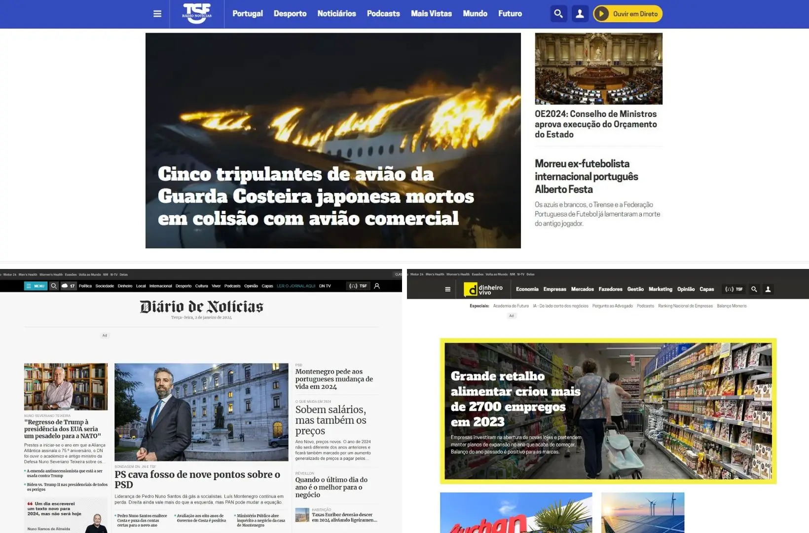 DN, TSF e Dinheiro Vivo ficaram 36 horas sem publicar notícias online