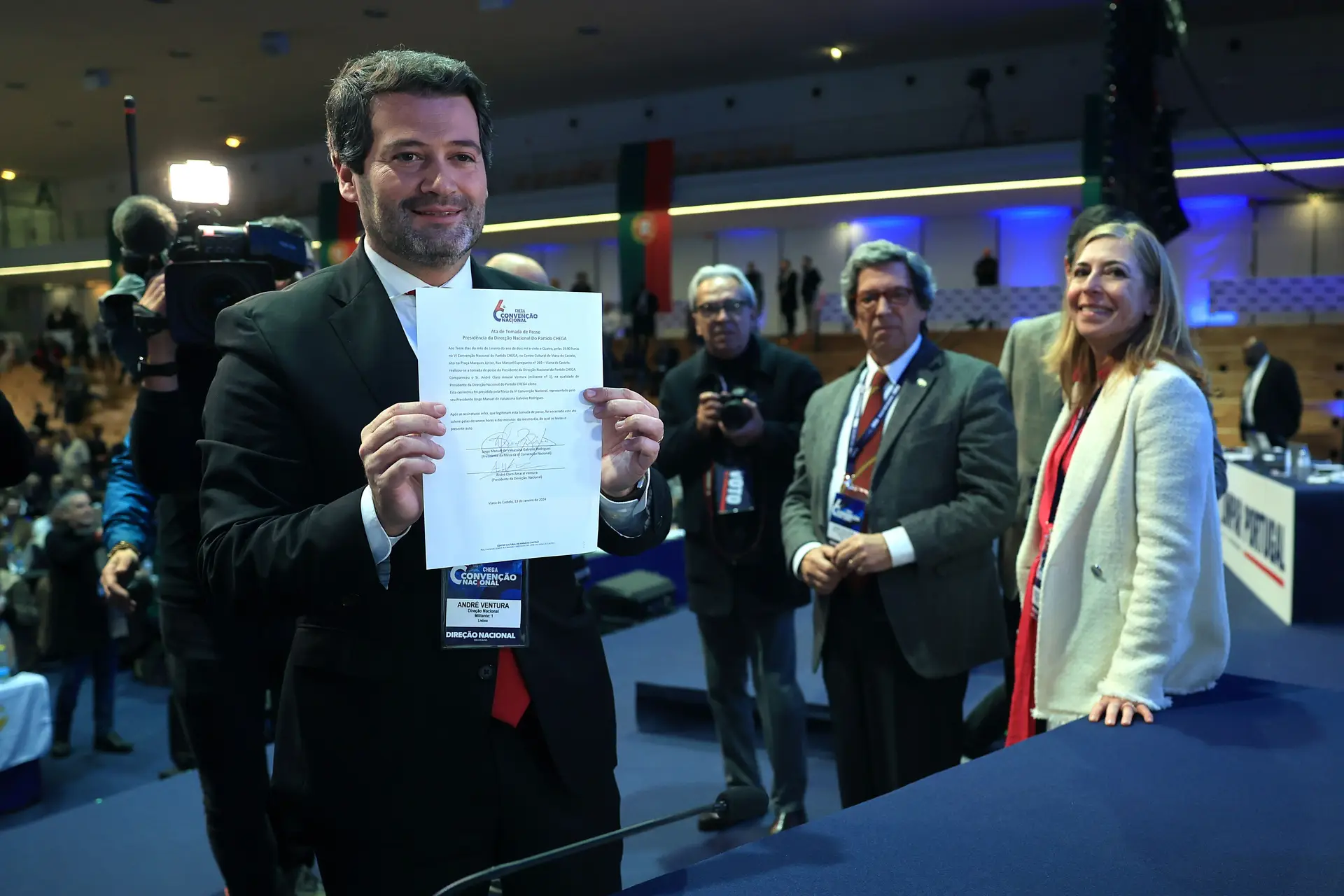 Ventura reeleito presidente do Chega com 98,9% de votos