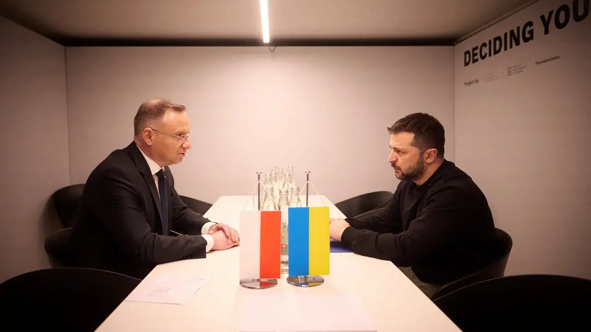 Volodymyr Zelesnky e o Presidente da Polónia, Andrzej Duda