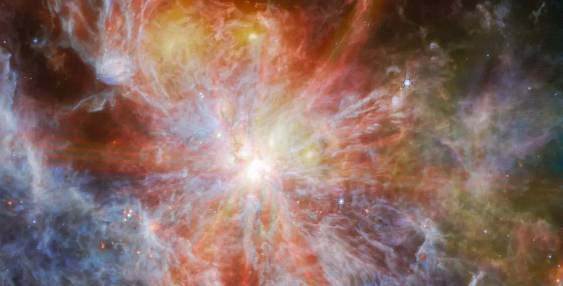 Vasto complexo de formação de estrelas captado pelo telescópio espacial James Webb
