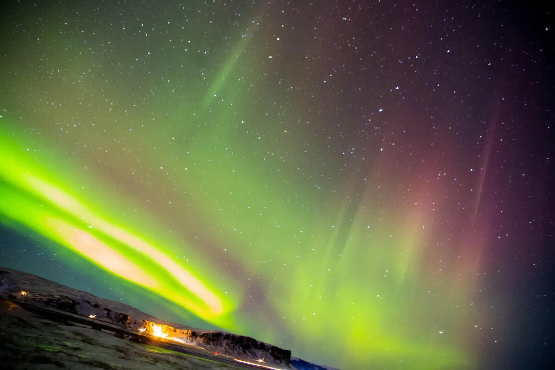 Auroras Boreais ou Luzes do norte, Groenlândia, 2024