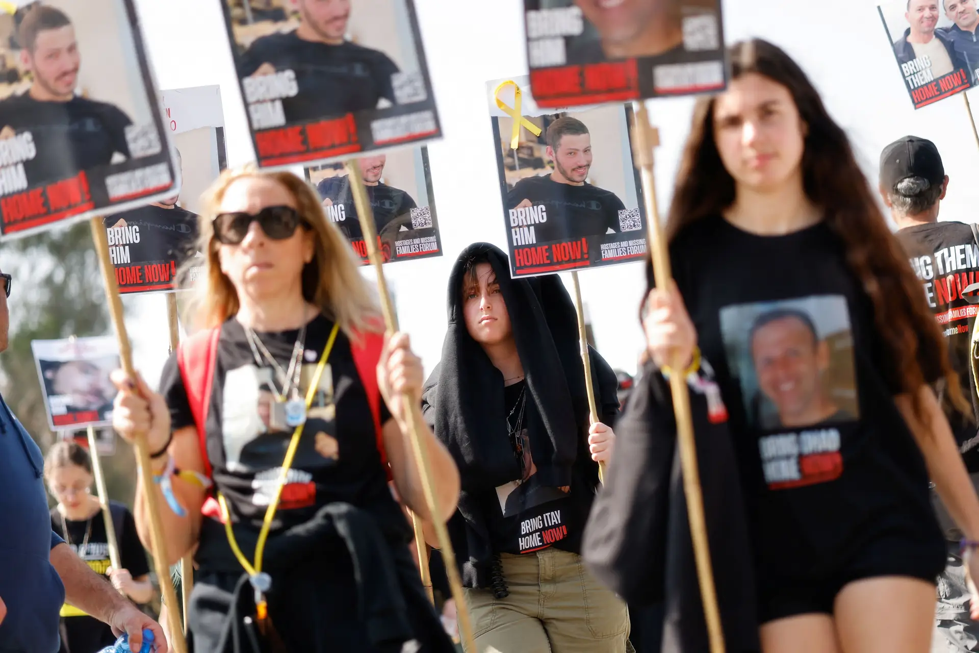 Marcha das famílias dos reféns, em Israel