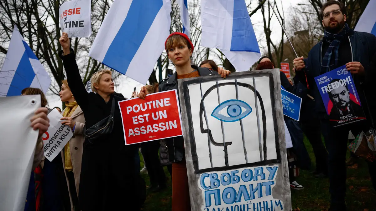 Protesto contra Putin em Paris