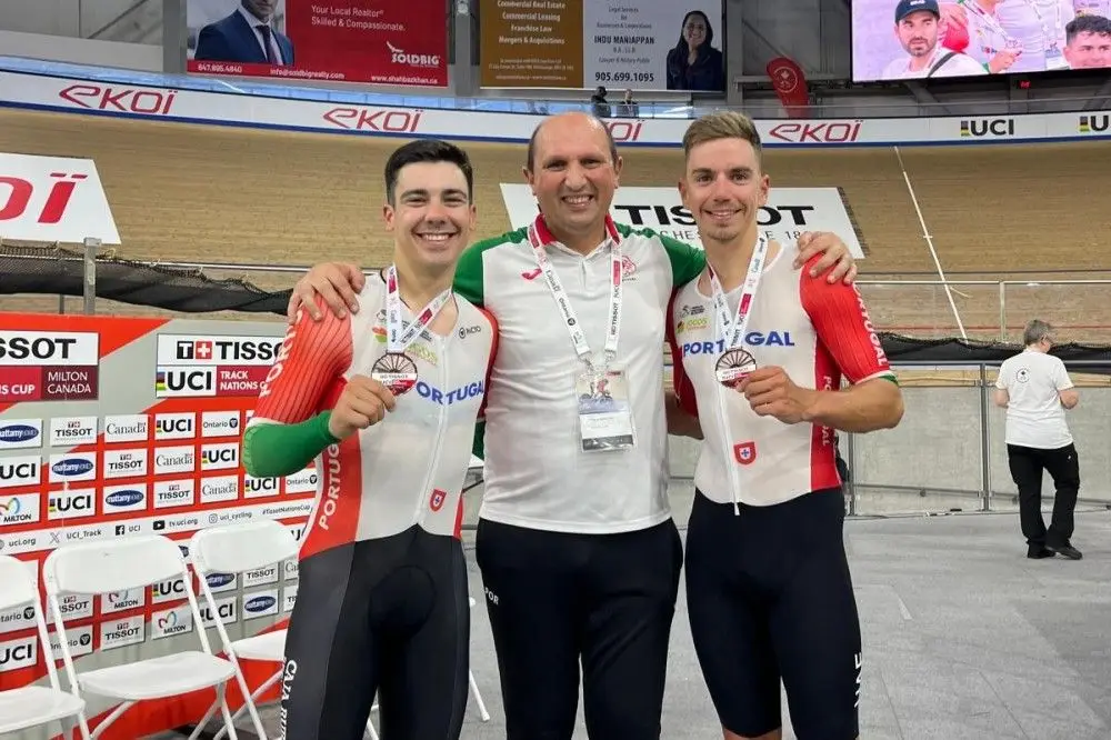 Iuri Leitão e Ivo Oliveira conquistam o bronze na Taça das Nações de ciclismo de pista