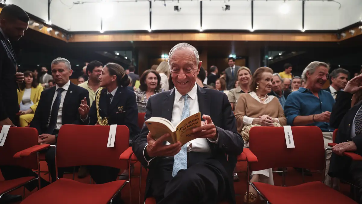 O Presidente da República, Marcelo Rebelo de Sousa, durante o lançamento do livro "O Ano Zero da Nova Europa"
