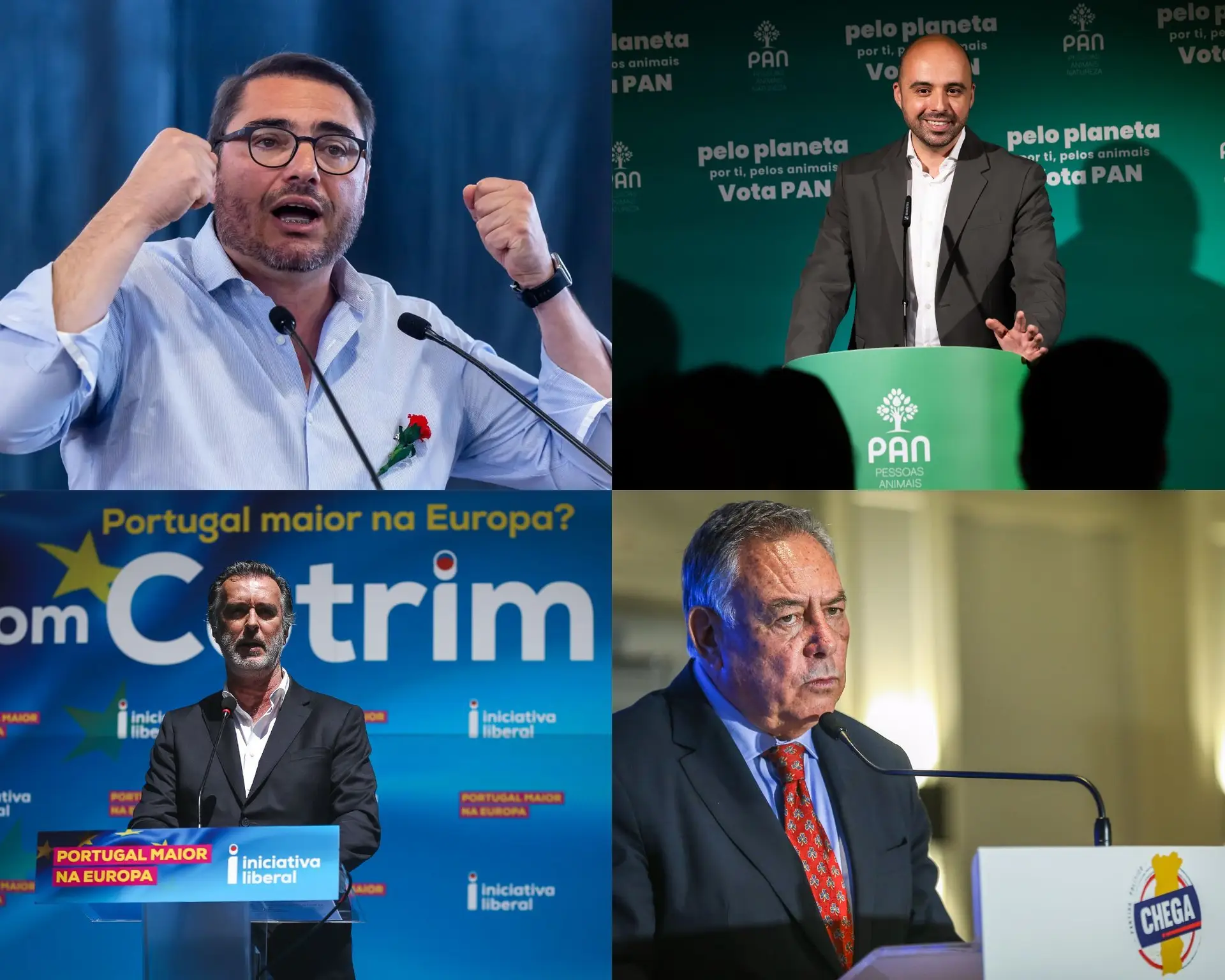 Eleições Europeias candidatos da CDU, PAN, Iniciativa Liberal e Chega