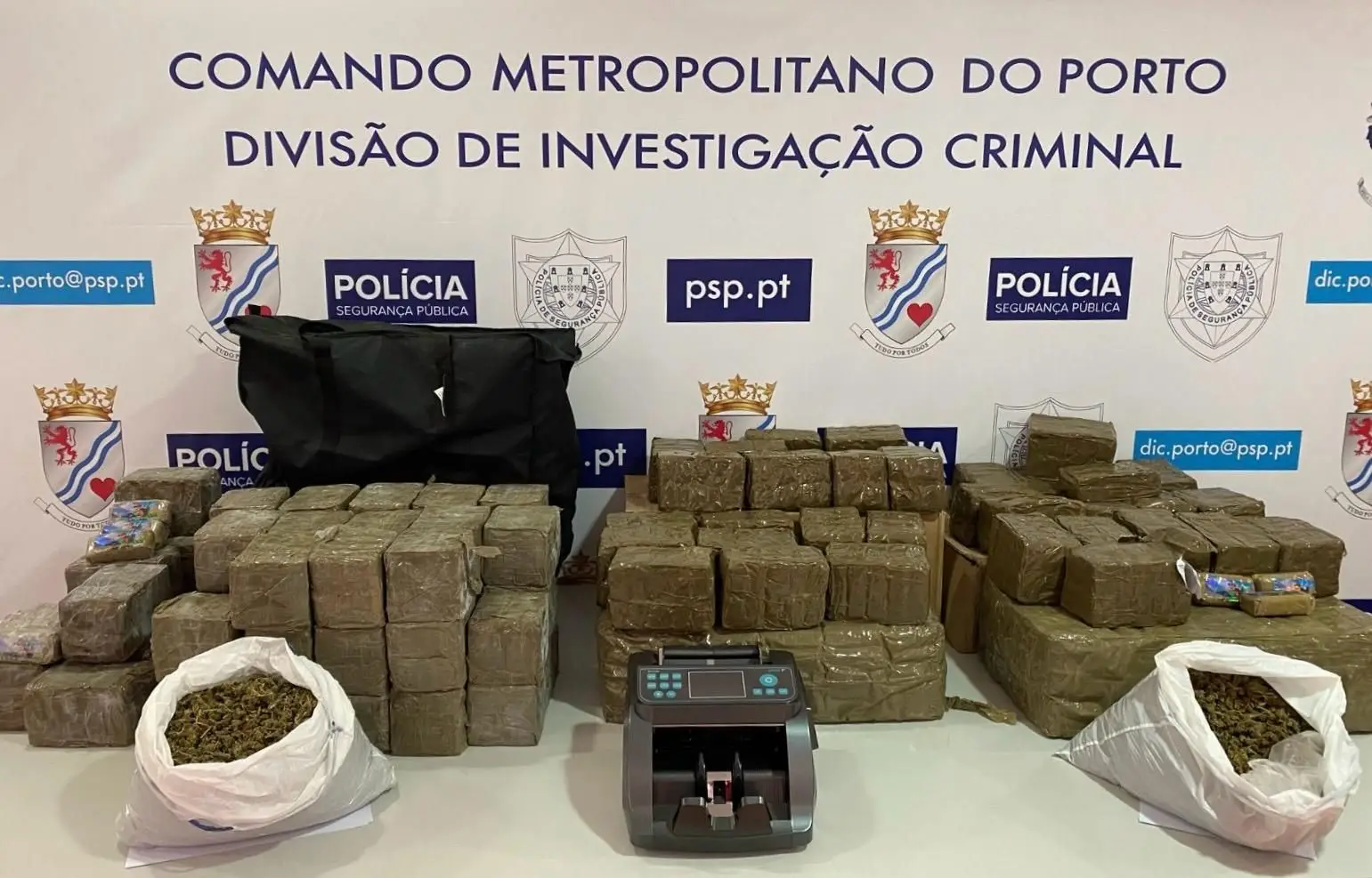 PSP apreendeu mais de meia tonelada de droga em 2023