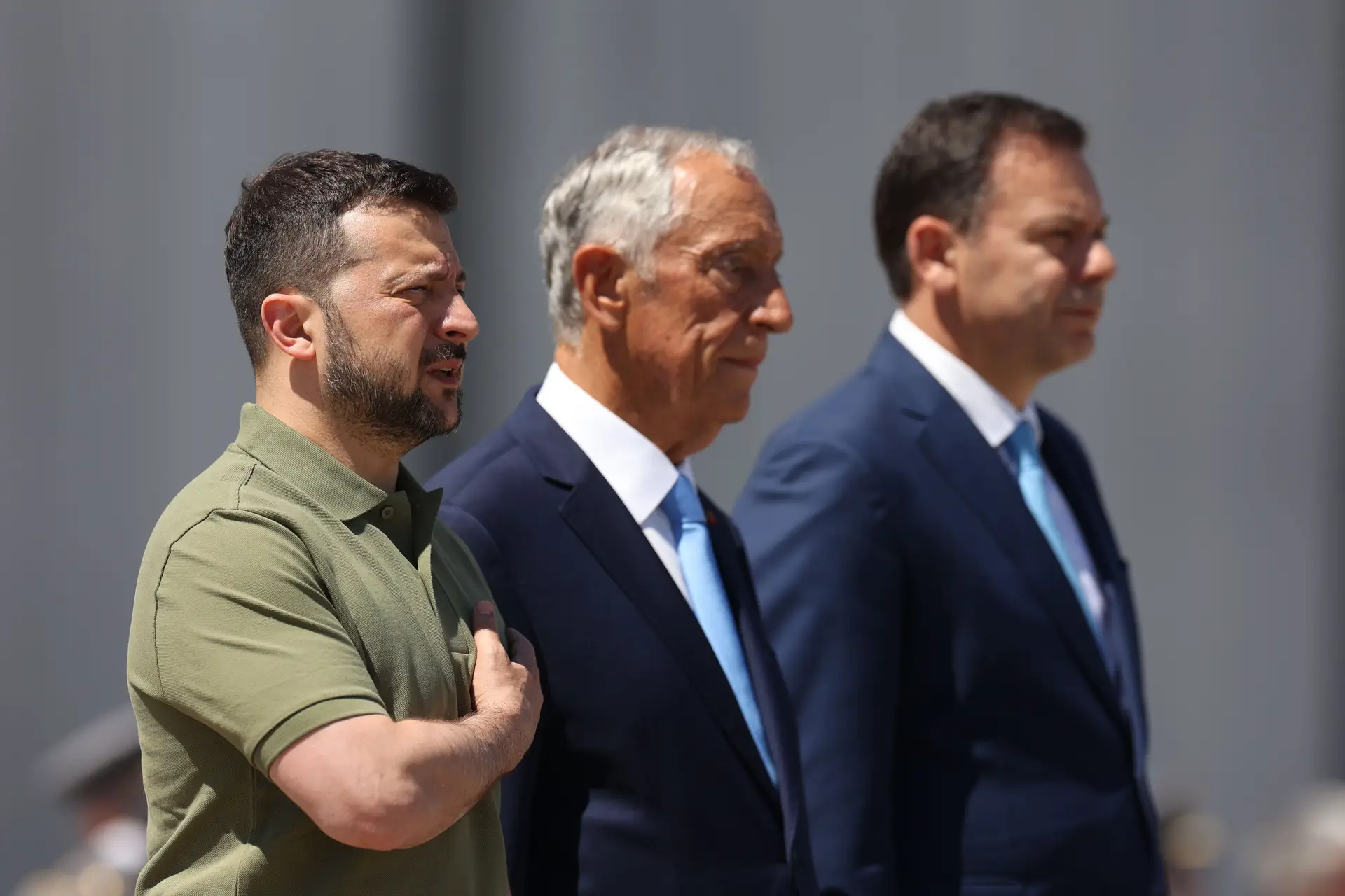 Marcelo Rebelo de Sousa, Luís Montenegro e Volodymyr Zelensky 