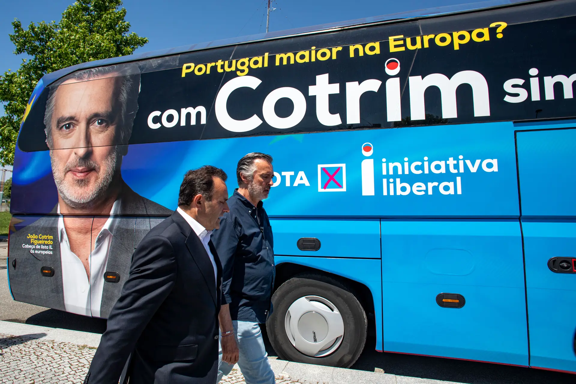 João Cotrim de Figueiredo, da Iniciativa Liberal, em campanha para as eleições europeias
