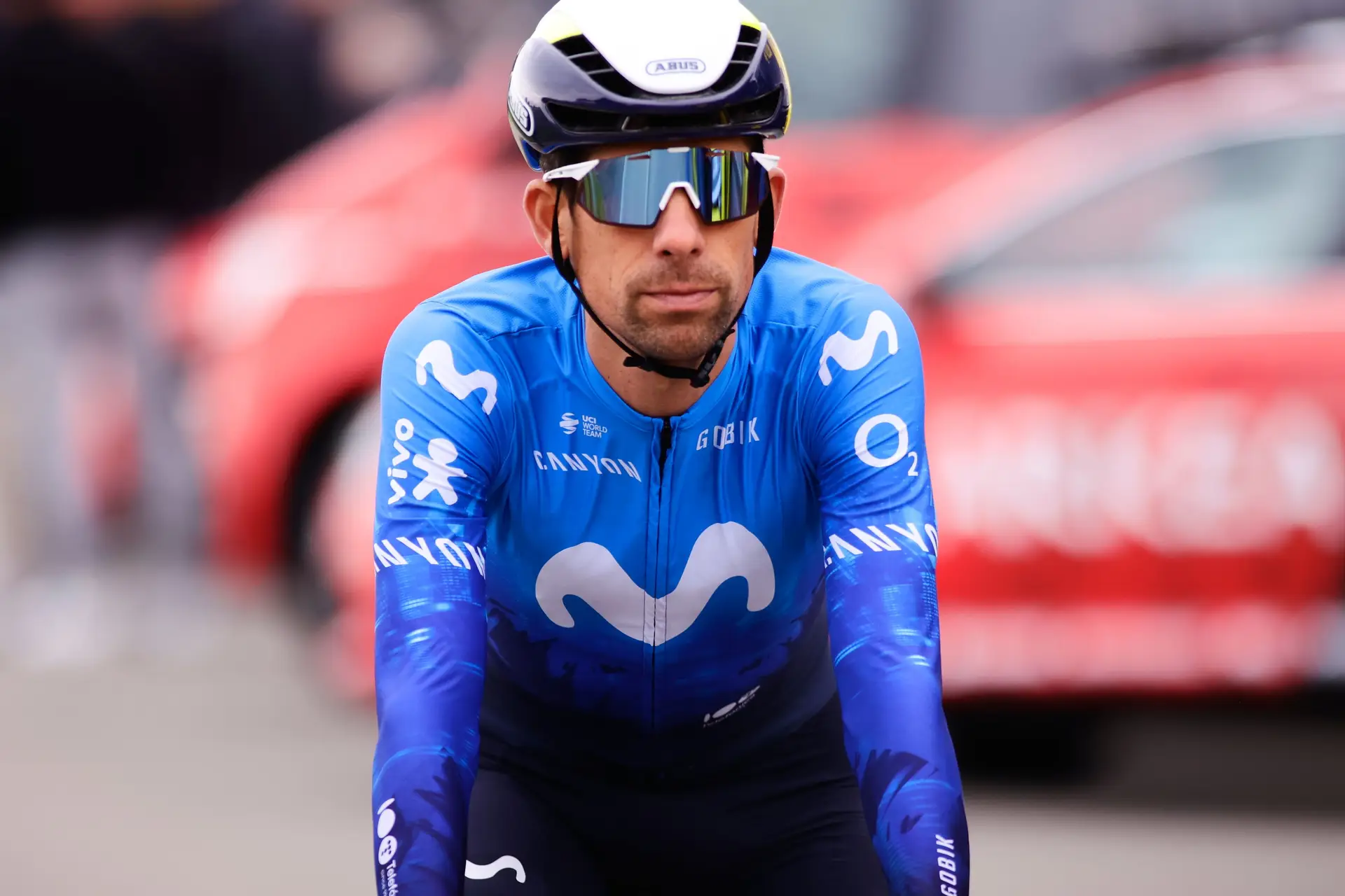 O ciclista Nelson Oliveira da Movistar, durante a Volta à Suíça
