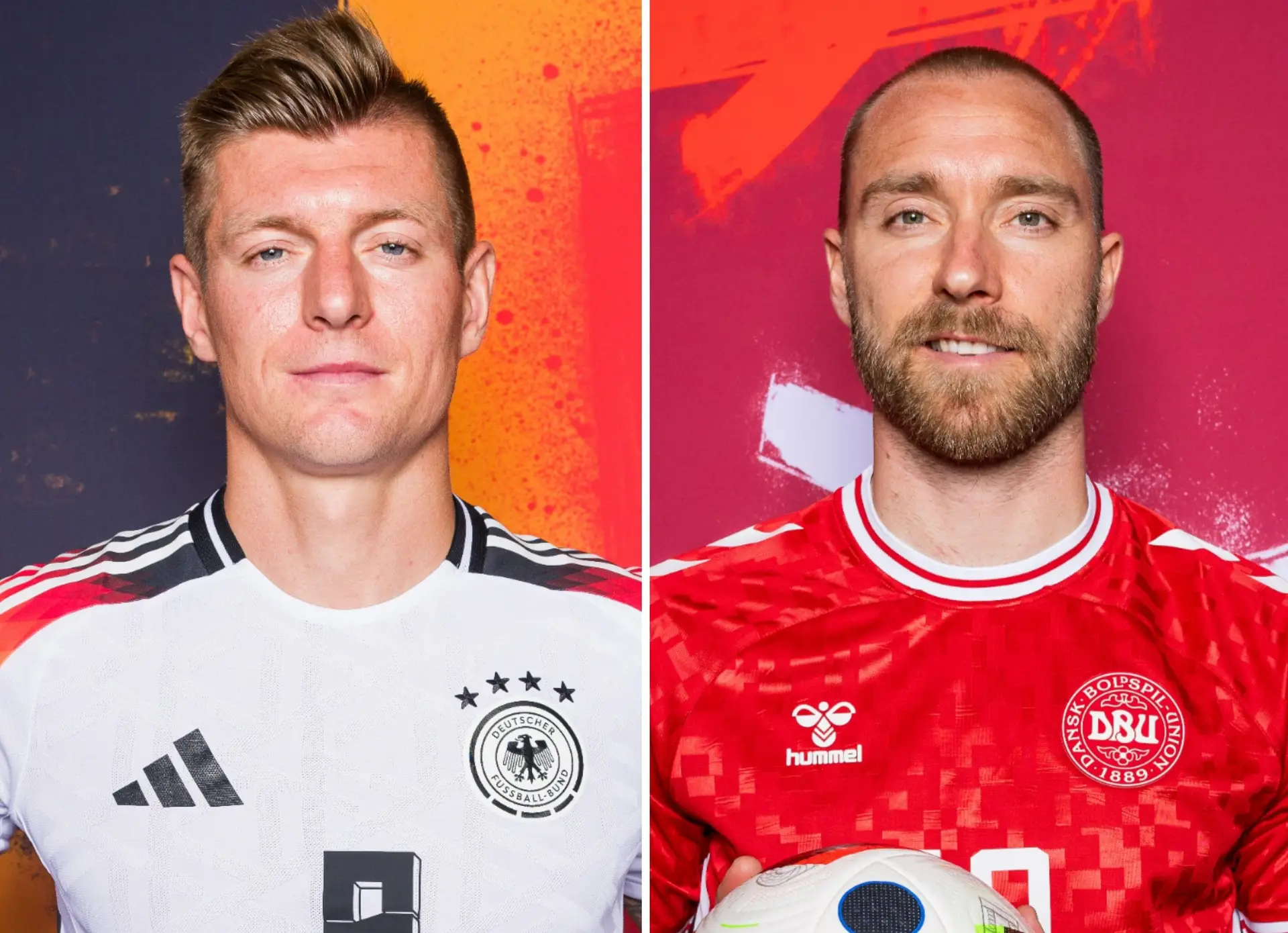Toni Kroos e Christian Eriksen, duas figuras incontornáveis do futebol mundial