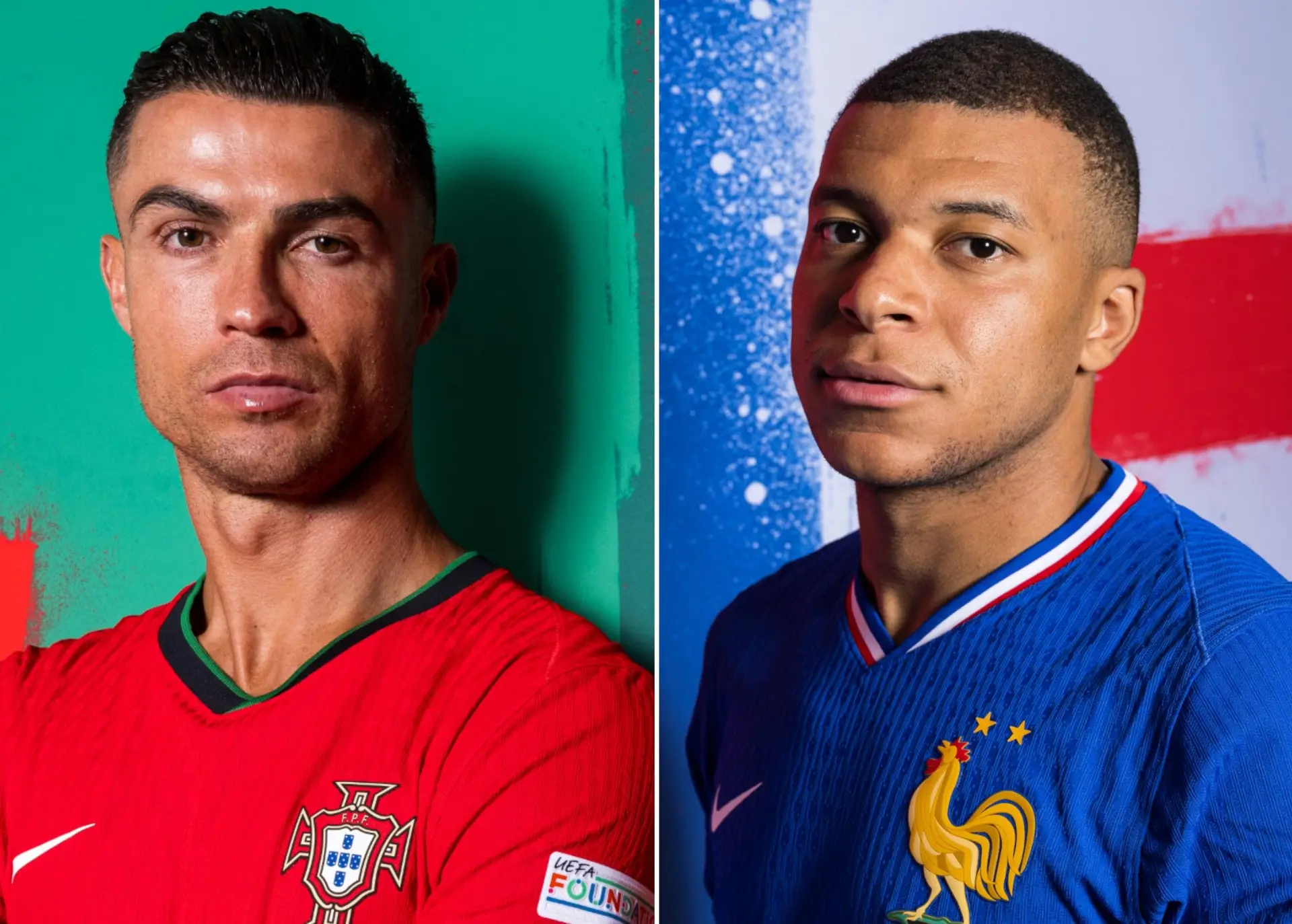 Cristiano Ronaldo e Kylian Mbappé, dois ícones de duas gerações