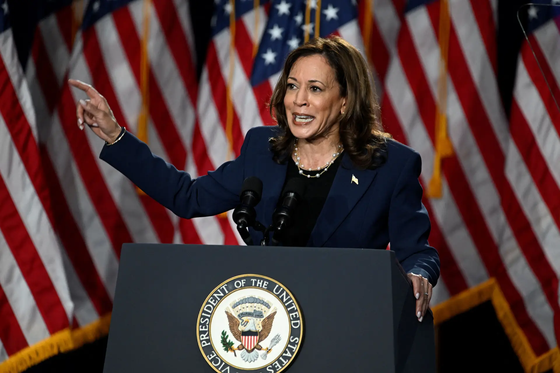 Kamala Harris acusa Donald Trump de voltar à "divisão e desrespeito"
