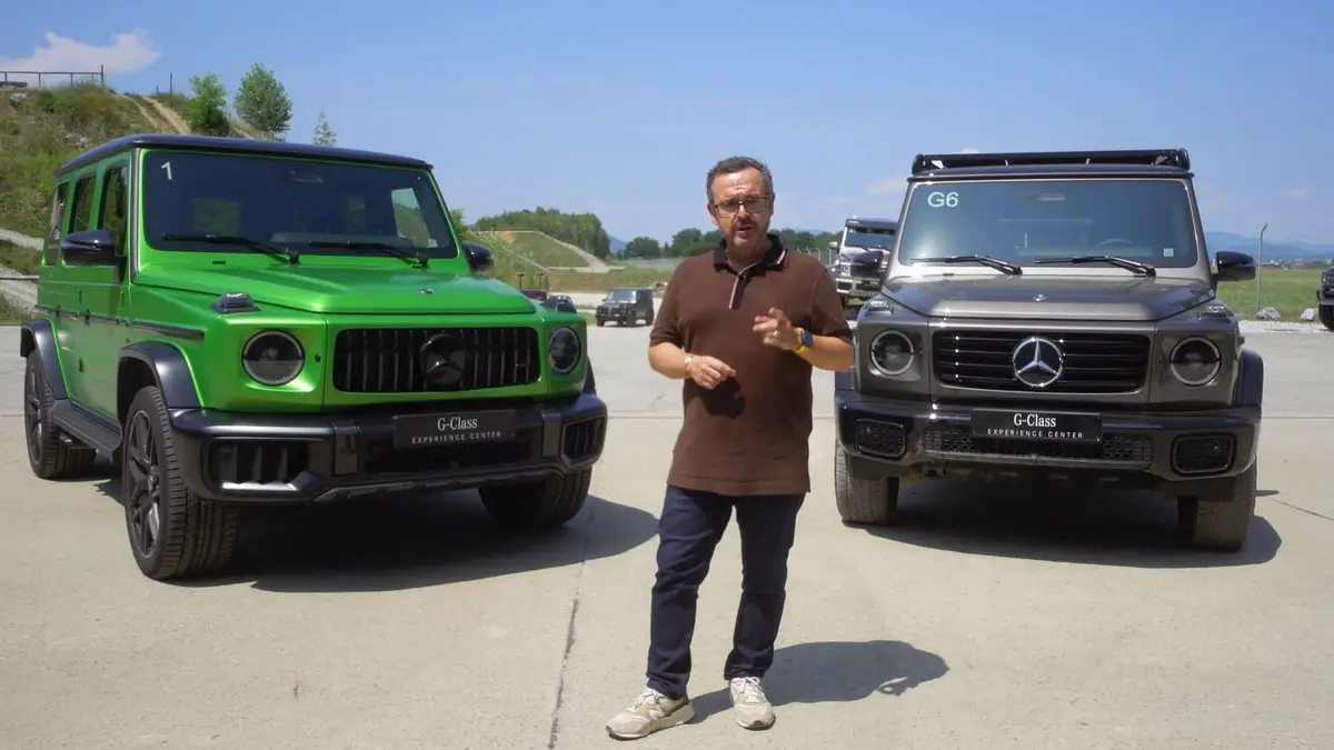 Rui Pedro reis ao volante do Mercedes Classe G