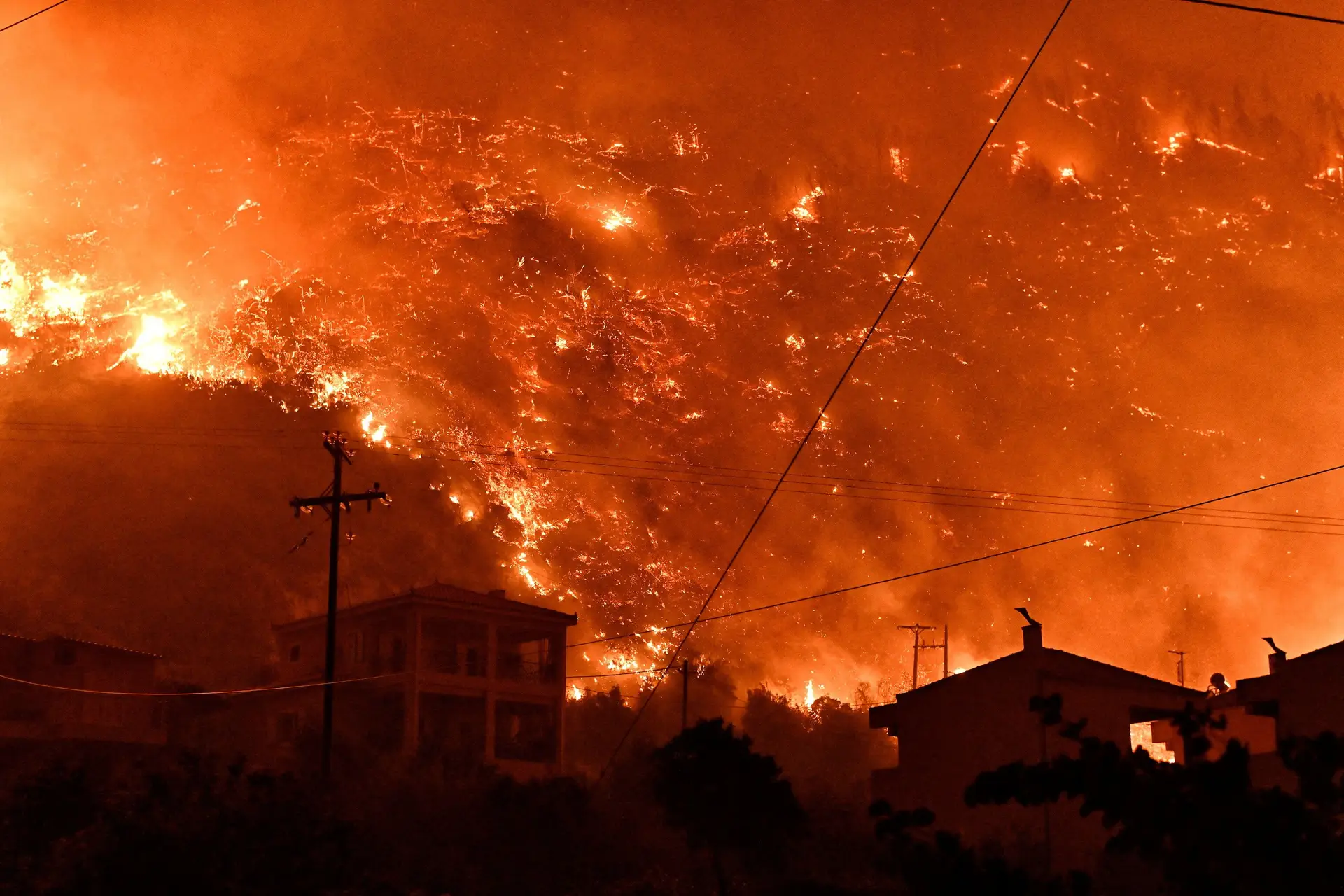 Dois mortos em grande incêndio florestal na Grécia