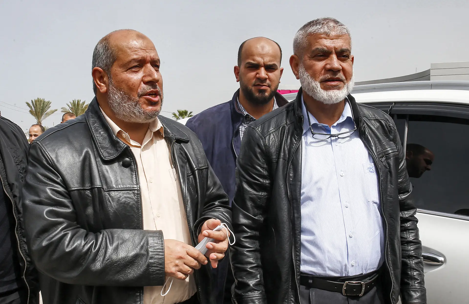 Khalil Al-Hayya e Rawhi Mushtaha, membros do Hamas 