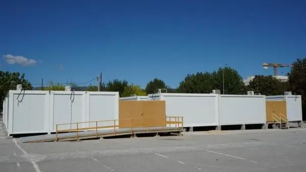 Instalações temporárias do Centro de Saúde de Tondela.