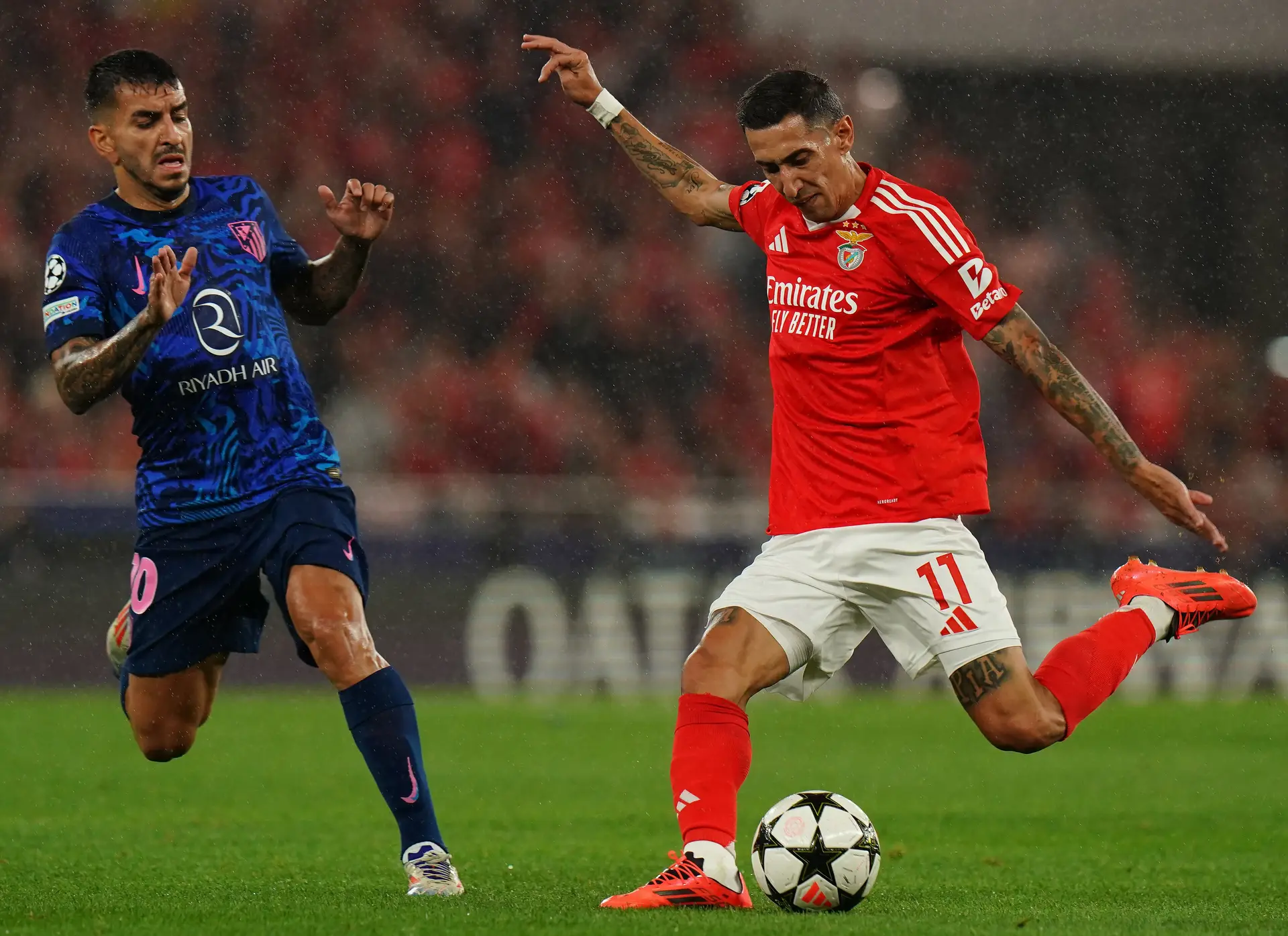 Di Maria durante o Benfica-Atlético Madrid