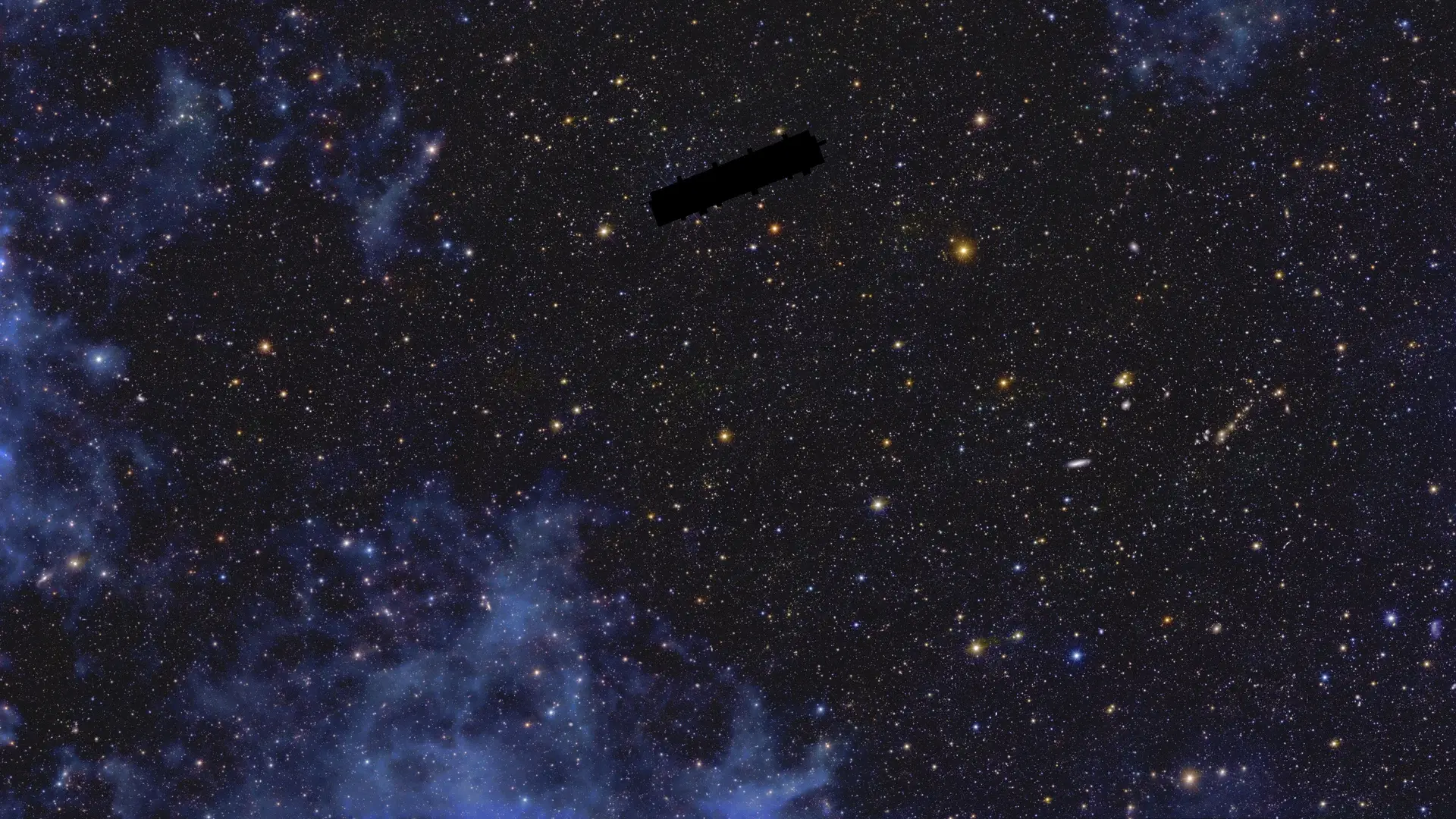 Esta mancha do céu mostra inúmeras estrelas na nossa Via Láctea e muitas galáxias mais além. Graças às suas câmaras infravermelhas, Euclid capta as estrelas nas suas várias cores: as estrelas vermelhas são mais frias e as estrelas brancas/azuis são mais quentes. À direita da imagem, é visível o enxame de galáxias Abell 3381.