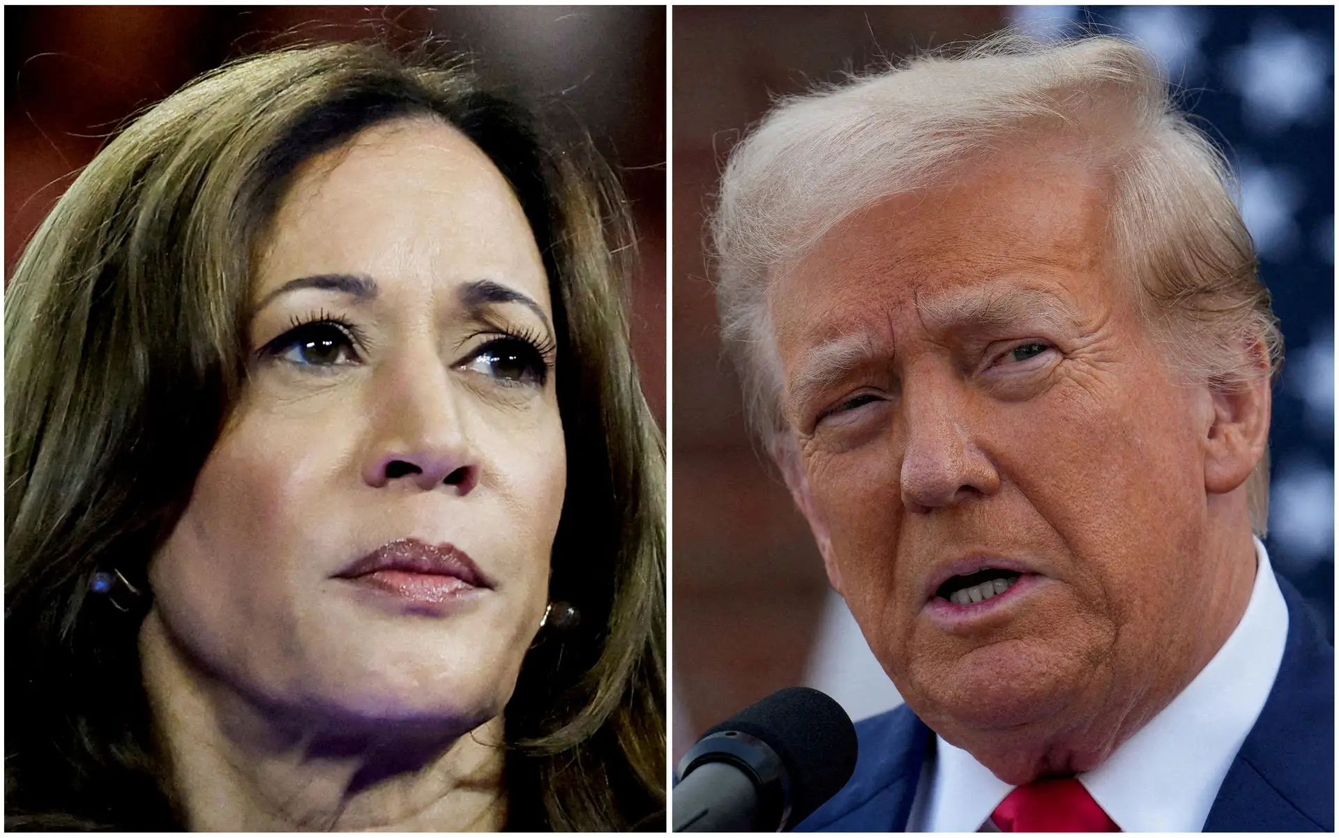 Donald Trump e Kamala Harris empatados na mais recente sondagem da NBC