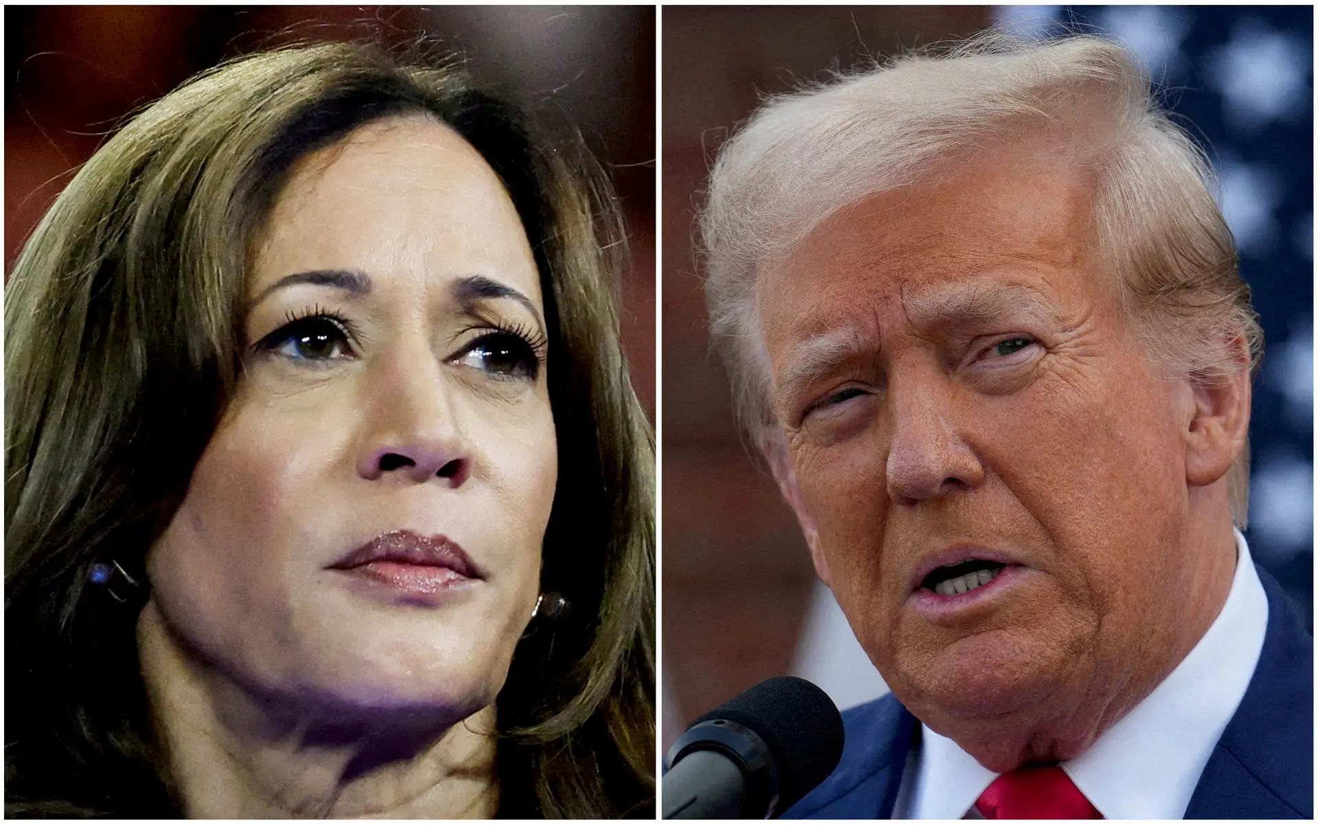 Harris passa dia eleitoral em Washington e Trump na Florida